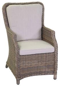 Sedia Poltrona da Giardino in Polyrattan con Cuscini Baltimora