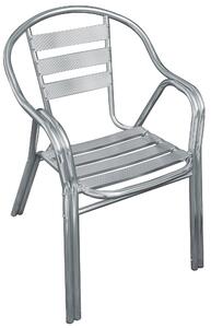 Sedia da Giardino in Alluminio Doppio Tubo con Listelli Vorghini