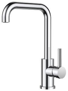 Rubinetto da cucina miscelatore monocomando - Girevole a 360° - Acciaio inossidabile - Cromo - Per lavello 1,5 o 2 vasche
