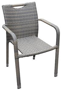 Sedia da Giardino in Alluminio e Wicher Vorghini Cipro Avana