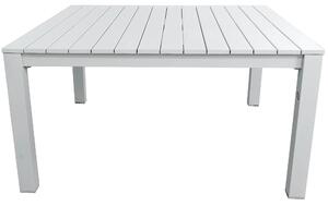 Tavolo Quadrato da Giardino 145x145cm in Alluminio Vorghini Loreto Bianco