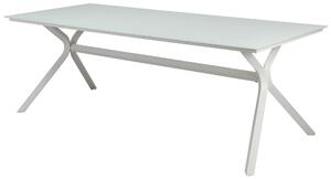 Tavolo Rettangolare da Giardino 220x92cm in Alluminio Vorghini Firenze Bianco