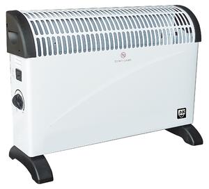 Stufa a convezione con ventola turbo, 2000 W, 3 livelli di potenza, colore bianco