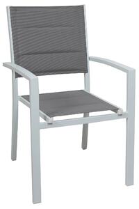 Sedia da Giardino in Alluminio e Textilene Vorghini Segesta Grigio