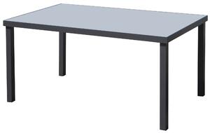 Tavolo Rettangolare da Giardino 150x90cm in Alluminio Vorghini Empoli Antracite