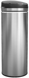 HOMCOM Cestino con sensore da 50 litri con funzione Soft-Close, pattumiera touchless in acciaio inossidabile per cucine igieniche, uffici, colore argento | Aosom Italy