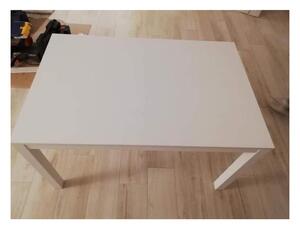 MOBILI 2G - Tavolo moderno bianco frassinato allungabile 130x85 H77
