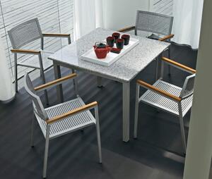 Set da Giardino Tavolo e 4 Sedie Top in Granito Ranieri Dance II