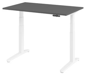 Scrivania elettrica bümö XBHM - Dimensioni: 120 x 80 cm, finitura: grafite, struttura: bianco