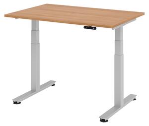Scrivania elettrica bümö XDSM - Struttura: argento, dimensioni: 120 x 80 cm, finitura: noce