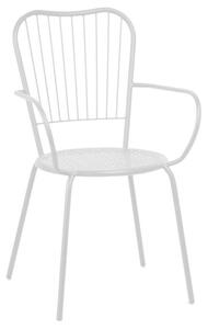 Sedia da Giardino 54x55x90cm in Ferro Ivrea Bianca