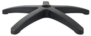 Base a stella per sedia da ufficio, a 5 bracci, nera, in nylon, diametro 60 cm