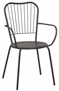 Sedia da Giardino 54x55x90cm in Ferro Ivrea Noce