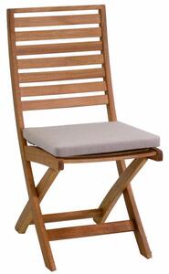 Sedia da Giardino Pieghevole in Legno Naturale Nanchino
