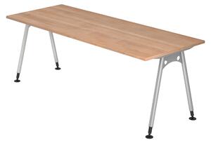 Scrivania bümö Serie A - Finitura: noce, Dimensioni: 200 x 80 cm
