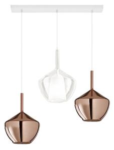 Lampadario perenz illumina rain s3 br b 8250 tr rm e27 led vetri trasparenti base bianca - Perenz