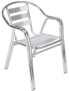 Sedia da Giardino in Alluminio con Braccioli Bauer Club Silver