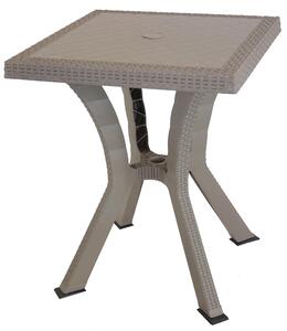 Tavolino da Giardino 60x60x70 cm in Resina Bauer Tortora