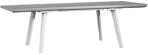 Tavolo Rettangolare da Giardino Allungabile 241x100,5 cm in Resina Harmony Bianco e Grigio