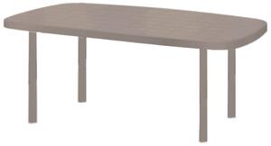 Tavolino da Giardino 177x86x72 cm in Resina Bauer Ulisse Tortora