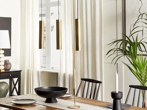 Lampada a sospensione moderna metallo ottone e nero paralumi rotondi a 3 fuochi 97 cm soggiorno cucina sala da pranzo camera da letto Beliani