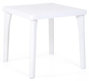 Tavolo da Giardino 80x80x75 cm in Plastica Taddei Smontabile Cruz Bianco