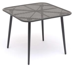Tavolino da Giardino 90x90x71 cm in Ferro Taddei Mesh Grigio Scuro
