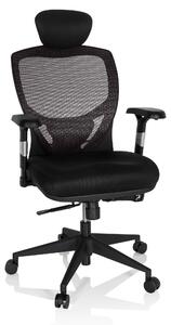 Sedia da ufficio in rete, color argento-grigio, ergonomica e regolabile