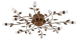 Plafoniera Lindby, Bentas, Bronzo / Ottone anticato, Soggiorno, Metallo, Fiorentino