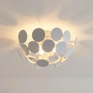Plafoniera Lindby, Kinan, dimmerabile, Bianco, Soggiorno, Plastica, Moderno