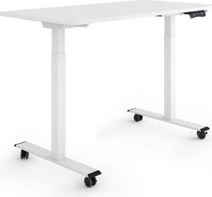 ESMART Germany ERX-122WW 120x60cm Bianco Scrivania ergonomica regolabile in altezza su ruote Regolabile elettricamente in altezza in modo continuo da 78,5 a 127,5 cm 3 memorie di attività Doppio motore Montaggio rapido