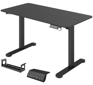 Vinsetto Scrivania regolabile in altezza per computer, 140 x 70 x 116 cm, Nero | Aosom Italy
