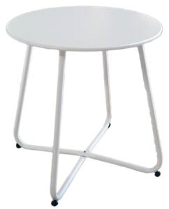 Tavolino da Gardino Ø45 cm in Ferro Epoxy Vorghini Bianco