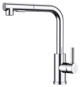 Rubinetto cucina miscelatore - Estraibile - Girevole 360° - Cromo - Per lavello e cucina