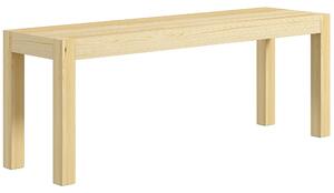 HOMCOM Panca da cucina in legno massello, 3 posti, 120 cm x 33 cm x 45 cm, naturale | Aosom Italy