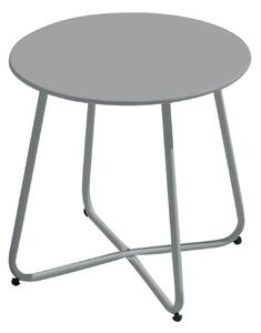 Tavolino da Gardino Ø45 cm in Ferro Epoxy Vorghini Grigio