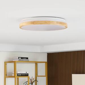 Lindby Plafoniera LED Emiva, sorgente luminosa superiore, CCT, legno