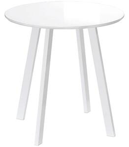 HOMCOM Tavolo da pranzo, tavolo da cucina, per 2 persone, superficie lucida, con piedini, bianco, 72 x 72 x 75cm | Aosom Italy