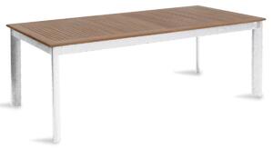 Tavolo da Giardino Allungabile 220/320x100x74 cm in Alluminio Vorghini Ghisoni Bianco