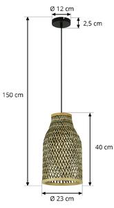 Lindby Matvi lampada sospensione Ø 40 cm di bambù