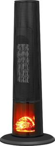 Stufa a torre in Vetroceramica, 2000 W, effetto fiamma 3D, telecomando, timer