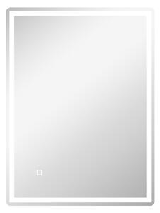 HOMCOM Specchio bagno Specchio da bagno Specchio da parete LED. Interruttore touch, funzione antivapore, 60 x 80 x 4 cm, Bianco | Aosom Italy