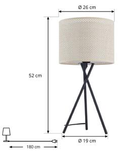 Lindby Soula lampada da tavolo stoffa Ø 26 cm