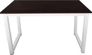 Scrivania Bituxx 120cm x 60cm x 75,5cm bianco nero (noce) MS-17848