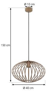Lindby Maivi lampada sospensione gabbia crema 40cm