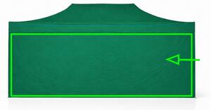 Parete laterale 8 m per gazebo pieghevoli ALU 4x8 m – PVC 450 g/m², impermeabile - Verde