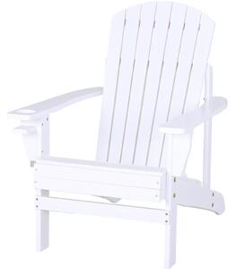 Sedia da Giardino in Legno 97x72,39x92,71 cm Oklahoma Bianco