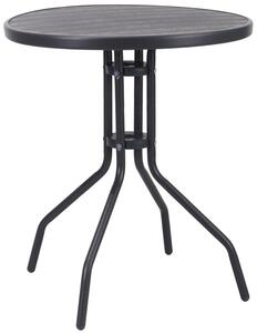 Tavolino da Giardino Ø60 cm in Acciaio Becker Wood Grigio
