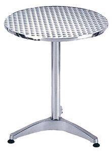 Tavolino Tondo da Giardino Ø60 cm in Alluminio Bauer Silver