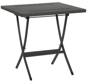 Tavolo da Giardino Pieghevole 80x80x75 cm in Acciaio RD Italia Hermes 80 Antracite